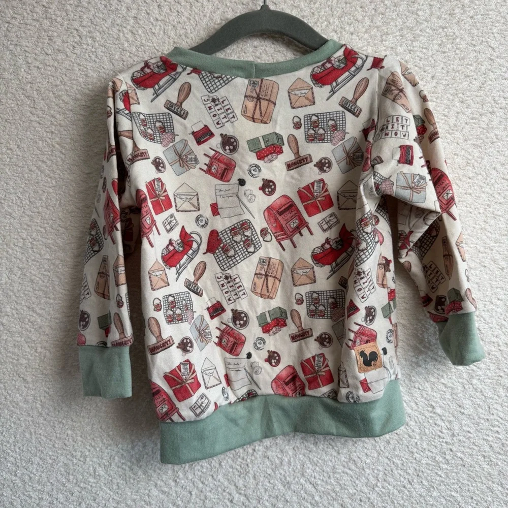 Wy Handmade‎ Kids Holiday Print Crewneck Sweatshirt Size 2T